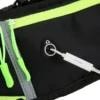 A close up of the zipper on a sports waist pack