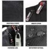 Close-up of the durable fabric and waterproof zipper features