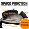 The multi-layered compartments and space function of the bag